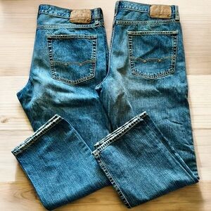 AE AMERICAN EAGLE MEN’S JEANS RELAXED STRAIGHT LEG 36x30 LOT of 2